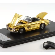 YS Model 1957 Mercedes-Benz 300SL Roadster Gold 1:64 przód detal
