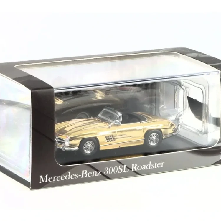 YS Model 1957 Mercedes-Benz 300SL Roadster Gold 1:64 box