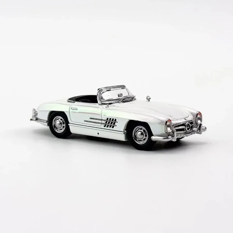 YS Model 1957 Mercedes-Benz 300SL Roadster Pearl white 1:64 przód