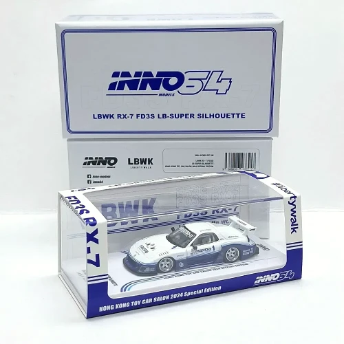 INNO64 Mazda LBWK RX7 RX-7 FD3S LB-Super Silhouette Hong Kong Toy Car Salon 2024 Special Edition 1:64 przód detal