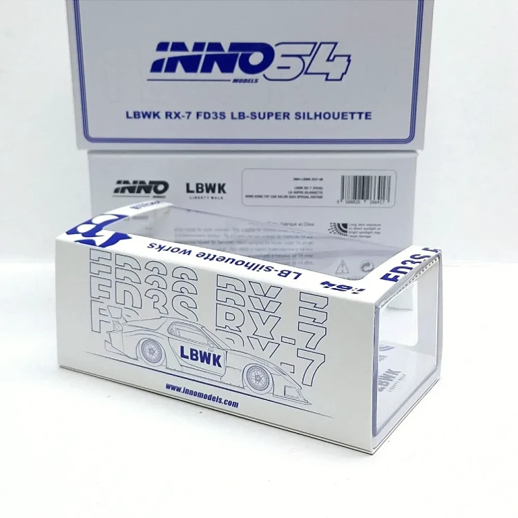 INNO64 Mazda LBWK RX7 RX-7 FD3S LB-Super Silhouette Hong Kong Toy Car Salon 2024 Special Edition 1:64 tył