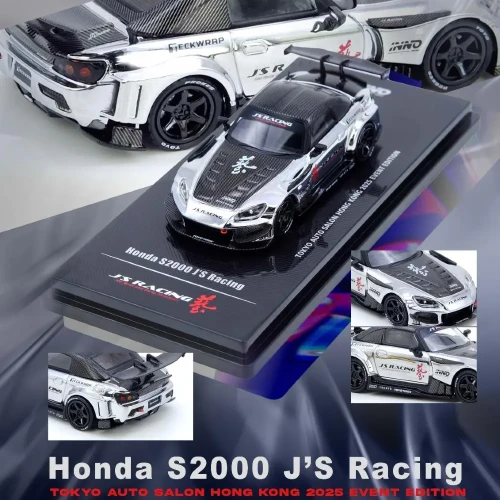 INNO64 Honda S2000 JS Racing Chrome Tokyo Auto Salon Hong Kong 2025 1:64 góra detal