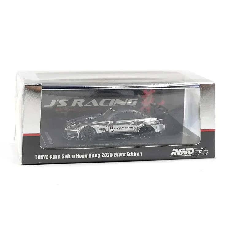 INNO64 Honda S2000 JS Racing Chrome Tokyo Auto Salon Hong Kong 2025 1:64 box