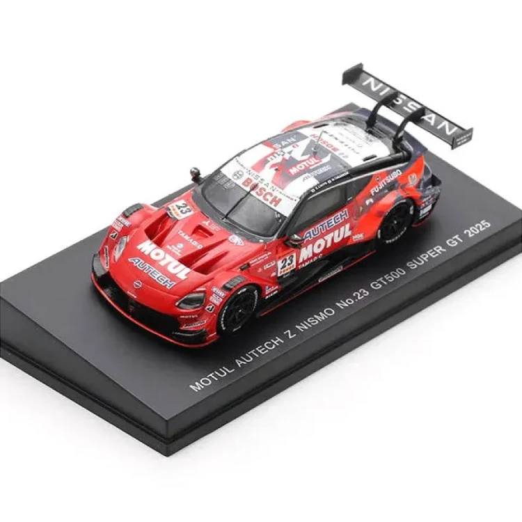 Spark NISSAN Z N°23 MOTUL AUTECH NISMO GT500 SUPER GT 2025 K. Chiyo - M. Takaboshi NISSAN Z N°23 MOTUL AUTECH NISMO GT500 SUPER GT 2025 1:64 przód