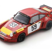 Spark Porsche 911 Carrera RSR - 24h Le Mans 1975 Gelo Racing Team - Schenken / Ganley # 59 1:64 pzód detal