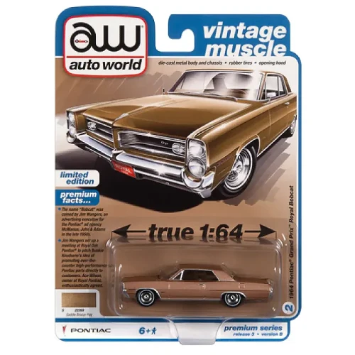 Auto World 1964 Pontiac Grand Prix Royal Bobcat Bronze **RR** 1:64  przód