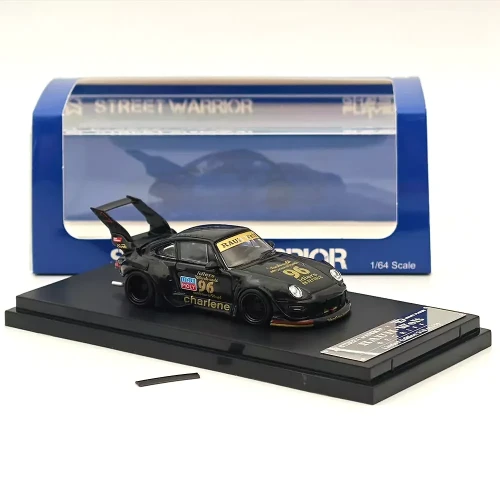 Street Weapon RWB 993 Charlene High Tail Wing #96 Black 1:64 przód