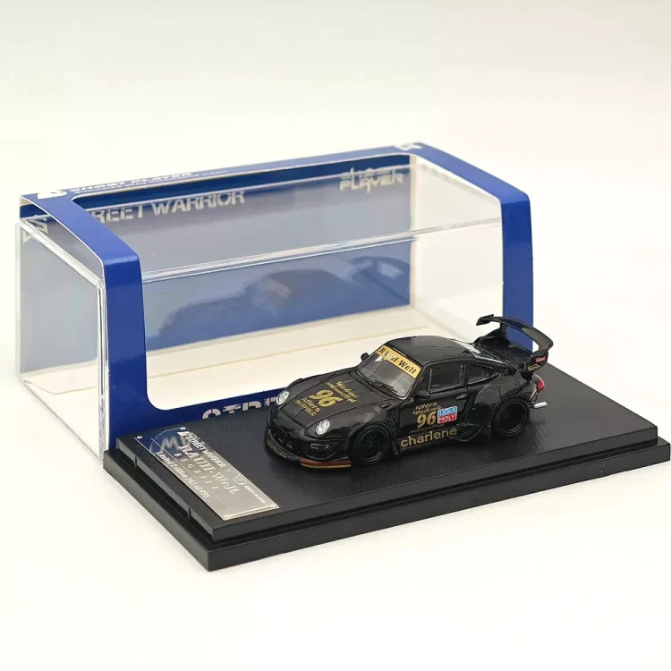 Street Weapon RWB 993 Charlene Low Tail Wing #96 Black 1:64 bok