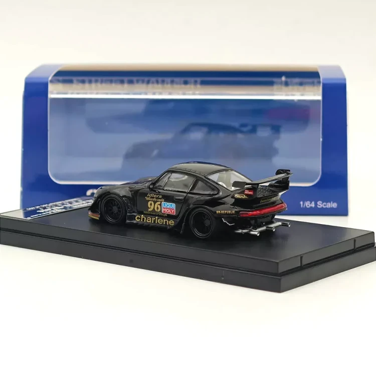 Street Weapon RWB 993 Charlene Low Tail Wing #96 Black 1:64 tył