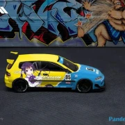 My Model Collect Honda Civic EG6 Rocket Bunny Spoon and Figure 1:64 bok
