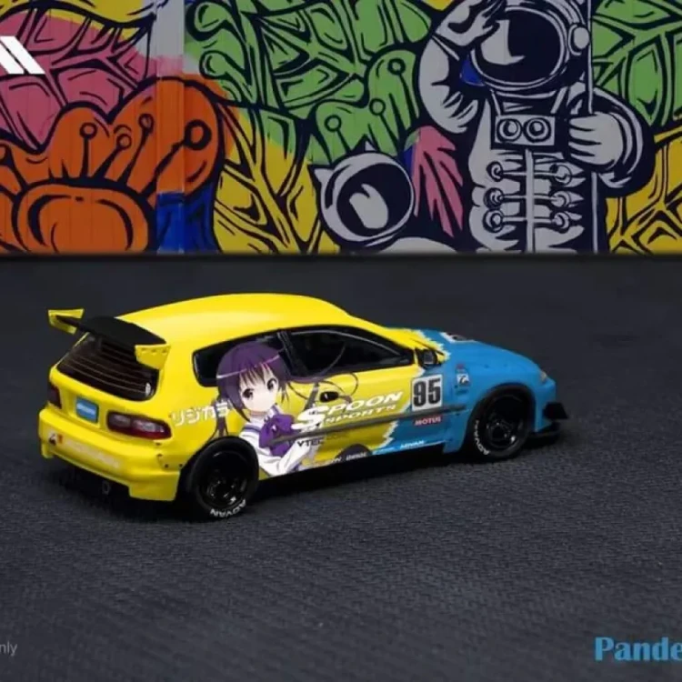 My Model Collect Honda Civic EG6 Rocket Bunny Spoon and Figure 1:64 tył