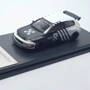 My Model Collect Honda Civic EG6 Mk5 Pandem Rocket Bunny Custom Off-White Edition 1:64 przód detal