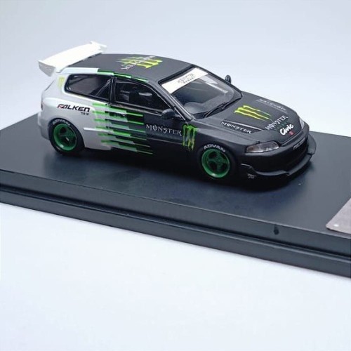 My Model Collect Honda Civic EG6 Rocket Bunny Monster Livery x Falken 1:64 przód