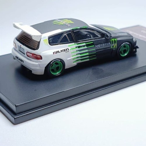 My Model Collect Honda Civic EG6 Rocket Bunny Monster Livery x Falken 1:64 tył