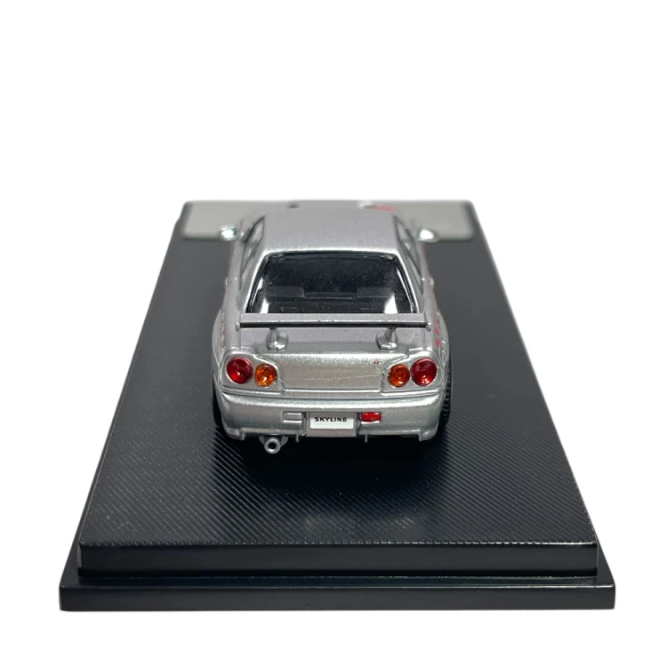 My Model Collect Nissan Skyline GT-R R34 V-Spec Nismo Livery Silver 1:64 tył
