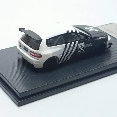 My Model Collect Honda Civic EG6 Mk5 Pandem Rocket Bunny Custom Off-White Edition 1:64 tył