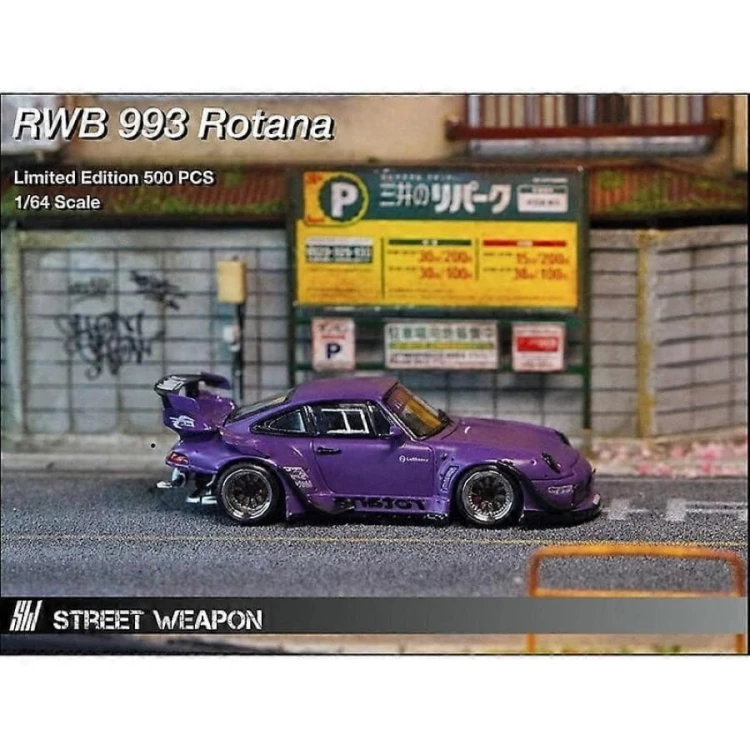 Street Weapon Porsche 911 RWB 993 Matte Purple 1:64 plakat 2