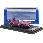 Street Weapon Porsche 911 RWB 993 #18 Racing Matte Purple 1:64 przód