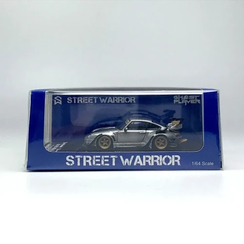 Street Weapon Porsche 911 RWB 993 Ghost Player Silver 1:64 box