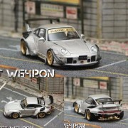 Street Weapon Porsche 911 RWB 993 Ghost Player Silver 1:64 plakat