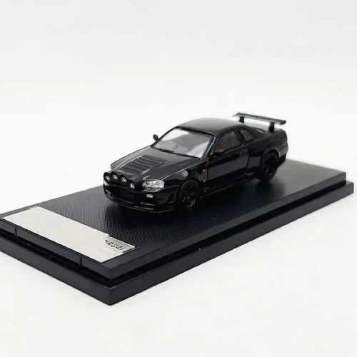 Street Weapon Nissan GTR BNR34 Z-Tune Black 1:64 przód