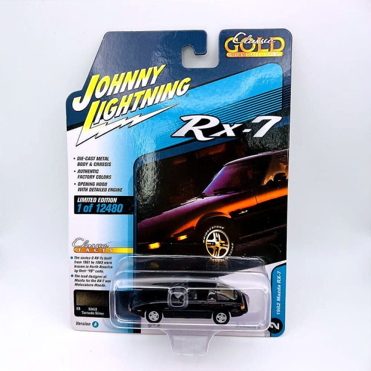Johnny Lightning Mazda 1982 RX-7 Tornado Silver 1:64 przód