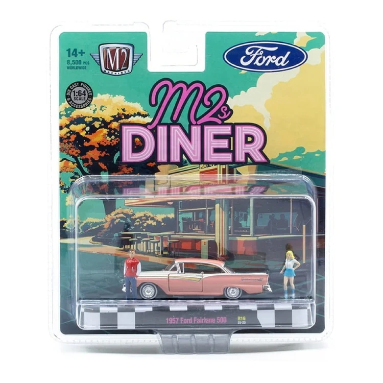 M2 Machines 67500-16 Auto-News Release 16 Set 4 Auta + Figurki 1:64 przód auto 1