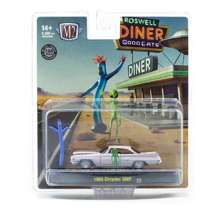 M2 Machines 67500-16 Auto-News Release 16 Set 4 Auta + Figurki 1:64 przód auto 4