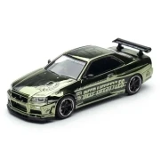 INNO64 X DPLS Skyline R34 DPLS 10TH ANNIVERSARY chrome Green 1:64 przód