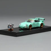 PREORDER Motorhelix Porsche 911 964 RWB Tiffany Blue 1:64 przód
