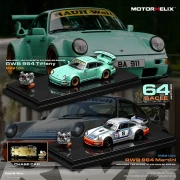 PREORDER Motorhelix Porsche 911 964 RWB Tiffany Blue 1:64 zestaw