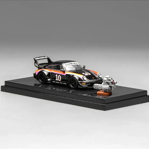 PREORDER Motorhelix Porsche 911 964 RWB Racing Black 1:64 przód