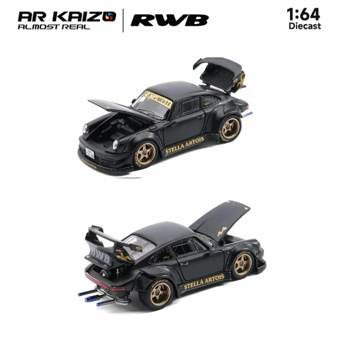 Almost Real AR Kaizo RWB 930 Stella Artois Black 1:64 przód detal