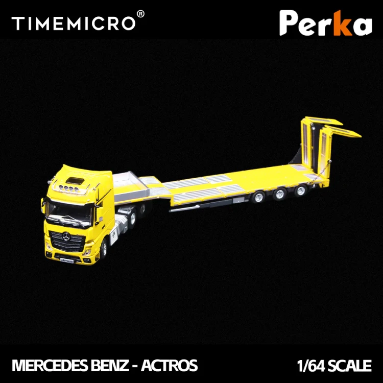 Time Micro X Perka Mercedes BENZ FLATBED TRANSPORT VEHICLE 1:64  przód