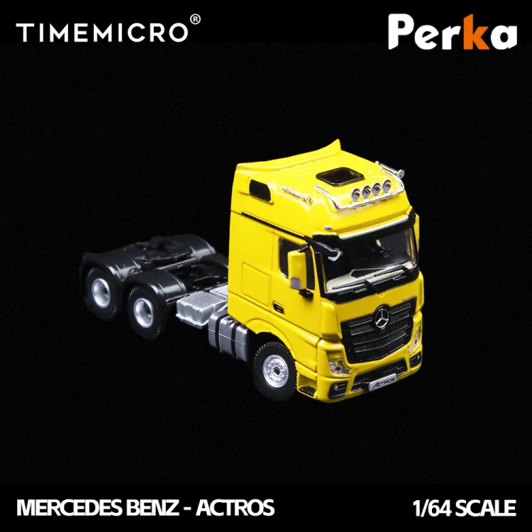 Time Micro X Perka Mercedes BENZ FLATBED TRANSPORT VEHICLE 1:64 przód detal