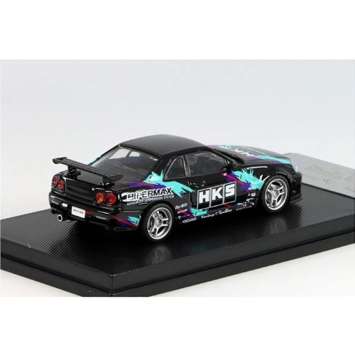 My Model Collect Nissan Skyline GT-R R34 V-Spec HKS 1:64 - tył