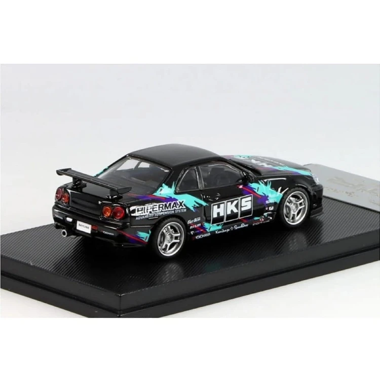 My Model Collect Nissan Skyline GT-R R34 V-Spec HKS 1:64 - tył