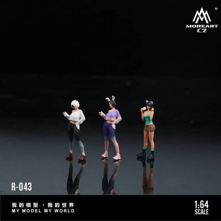MoreArt Figurki Cute Vitality Girl Set 1:64 resin przód