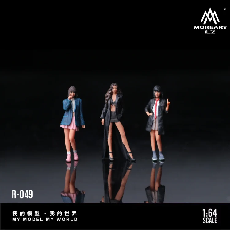 MoreArt Figurki WINDBREAKER AND PRETTY GIRL DOLL SET 1:64 przód detal