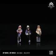 MoreArt Figurki SWEET AND COOL GIRL DOLL SET 1:64 przód