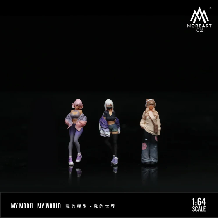 MoreArt Figurki SWEET AND COOL GIRL DOLL SET 1:64 przód