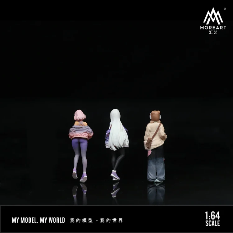 MoreArt Figurki SWEET AND COOL GIRL DOLL SET 1:64 tył