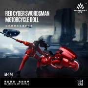MoreArt Red Cyber Swordsman Motorcycle 1:64 scena