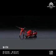 MoreArt Red Cyber Swordsman Motorcycle 1:64 tył
