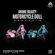 MoreArt Anime Beauty Motorcycle Doll Set 1:64 przód