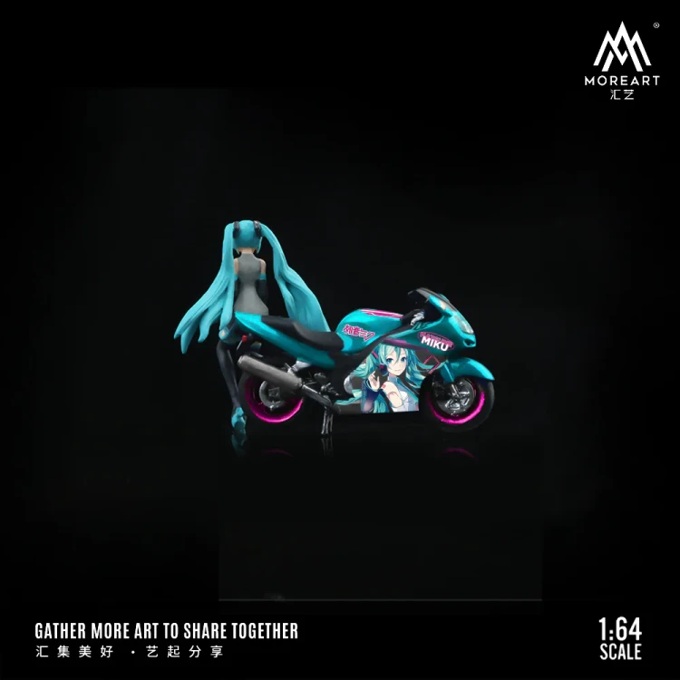 MoreArt Anime Beauty Motorcycle Doll Set 1:64 tył