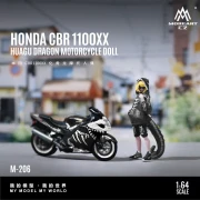 MoreArt Honda CBR1100XX Dinosaur Motorcycle &amp; Doll 1:64 przód