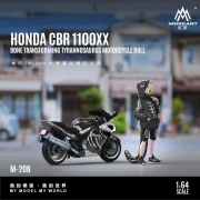 MoreArt Honda CBR1100XX Dinosaur Motorcycle &amp; Doll 1:64 detal