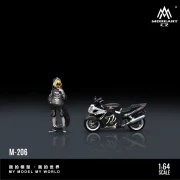 MoreArt Honda CBR1100XX Dinosaur Motorcycle &amp; Doll 1:64 bok