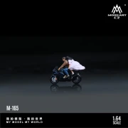 MoreArt SUZUKI DEEP BLUE MOTORCYCLE COUPLE 1:64 tył